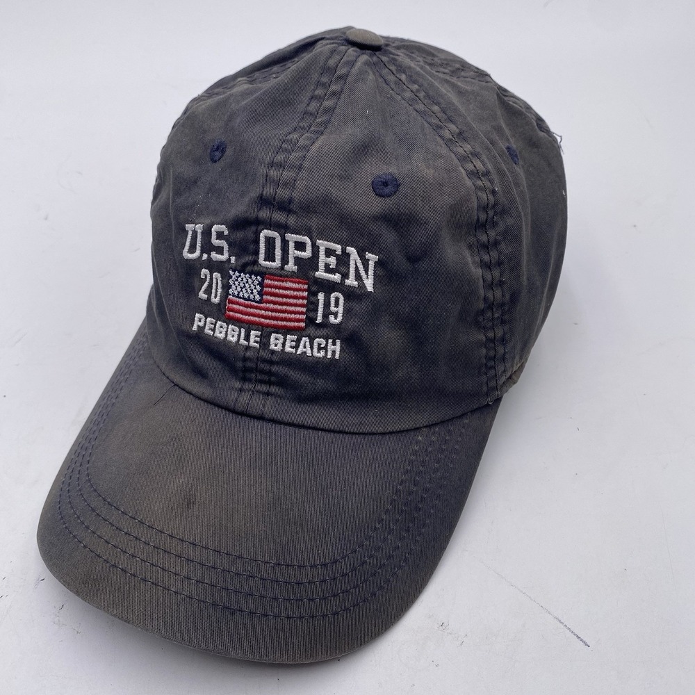 2019 US Open Pebble Beach Golf Links Hat Gray Cotton Strapback Adjustable VGC